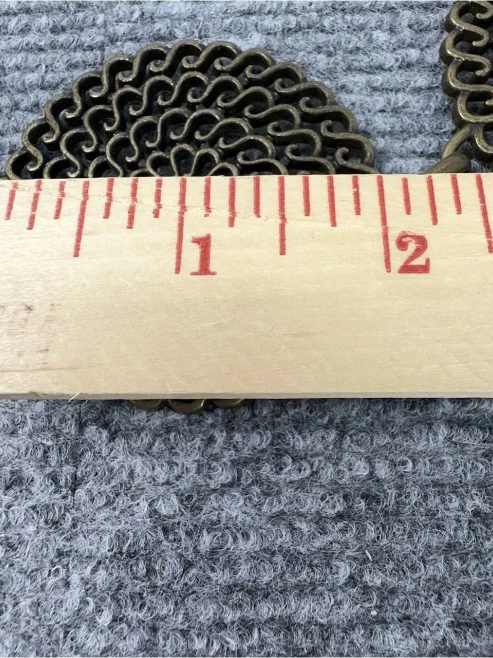 Vintage Solid Brass Filigree Medallion Chain Belt Boho Festival Adjustable 24-39